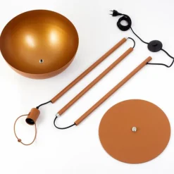 Lampes Dorées-hofstein Lampadaire Vivian Orange, 1 lumière