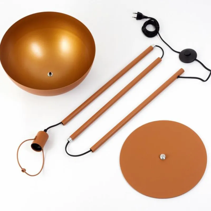 Lampes Dorées-hofstein Lampadaire Vivian Orange, 1 lumière