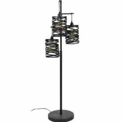 Lampes Industrielles-hofstein Lampadaire VOGELWAARDE Noir, 3 lumières
