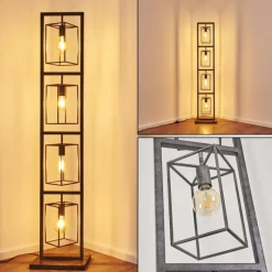 Luminaires Rustiques-hofstein Lampadaire Westbroek Argenté, 4 lumières