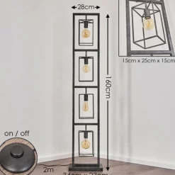 Luminaires Rustiques-hofstein Lampadaire Westbroek Argenté, 4 lumières