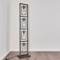 Luminaires Rustiques-hofstein Lampadaire Westbroek Argenté, 4 lumières