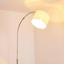 Lampes En Tissu-hofstein Lampadaire Wiby Nickel mat, 1 lumière