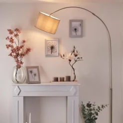 Lampes En Tissu-hofstein Lampadaire Wiby Nickel mat, 1 lumière