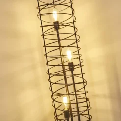 Lampes Vintages & Rétros-hofstein Lampadaire Woerden Noir, 3 lumières