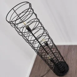 Lampes Vintages & Rétros-hofstein Lampadaire Woerden Noir, 3 lumières