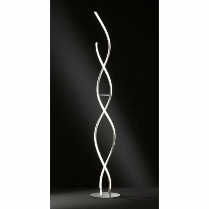 Luminaires Wofi Lampadaire Wofi BONNEY LED Nickel mat, 1 lumière* Lampadaires Et Lampes Sur Pied