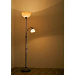 Luminaires Rustiques-Luminaires Wofi Lampadaire Wofi LACCHINO Brun, Brun foncé, Rouille, 2 lumières