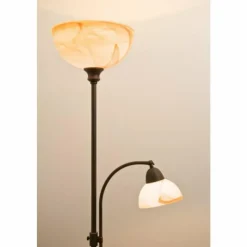 Luminaires Rustiques-Luminaires Wofi Lampadaire Wofi LACCHINO Brun, Brun foncé, Rouille, 2 lumières