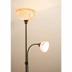 Luminaires Rustiques-Luminaires Wofi Lampadaire Wofi LACCHINO Brun, Brun foncé, Rouille, 2 lumières