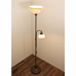 Luminaires Rustiques-Luminaires Wofi Lampadaire Wofi LACCHINO Brun, Brun foncé, Rouille, 2 lumières