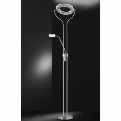 Luminaires Wofi Lampadaire Wofi REMY LED Nickel mat, 2 lumières* Lampadaires Et Lampes Sur Pied