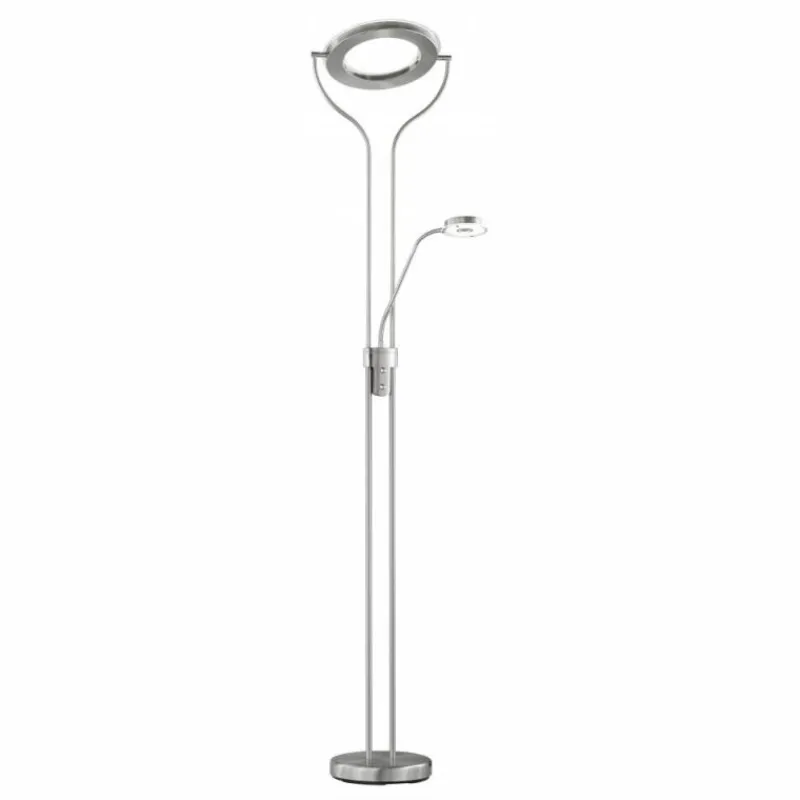 Luminaires Wofi Lampadaire Wofi REMY LED Nickel mat, 2 lumières* Lampadaires Et Lampes Sur Pied