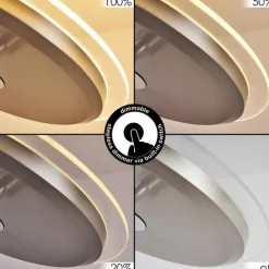 hofstein Lampadaire Wonsbek LED Nickel mat, 2 lumières