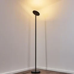 hofstein Lampadaire Wonsbek LED Noir, 1 lumière