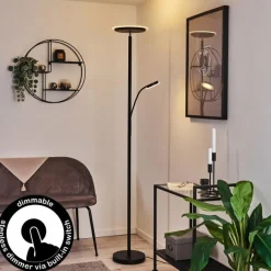 hofstein Lampadaire Wonsbek LED Noir, 2 lumières