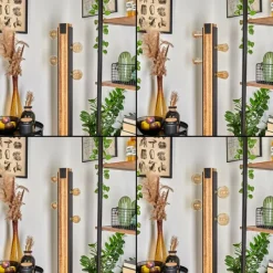 Luminaires Scandinaves-hofstein Lampadaire Yuma Écru, Noir, 4 lumières