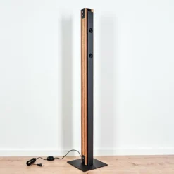 Luminaires Scandinaves-hofstein Lampadaire Yuma Écru, Noir, 4 lumières
