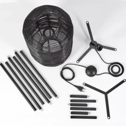 Luminaires Scandinaves-hofstein Lampadaire Zaracure Noir, 1 lumière