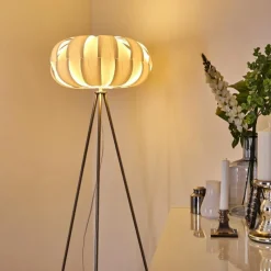 Luminaires Scandinaves-hofstein Lampadaire Zobus Nickel mat, 1 lumière