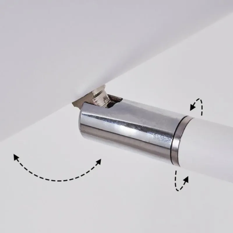 hofstein Lampadaire Zuoz Chrome, Blanc, 1 lumière