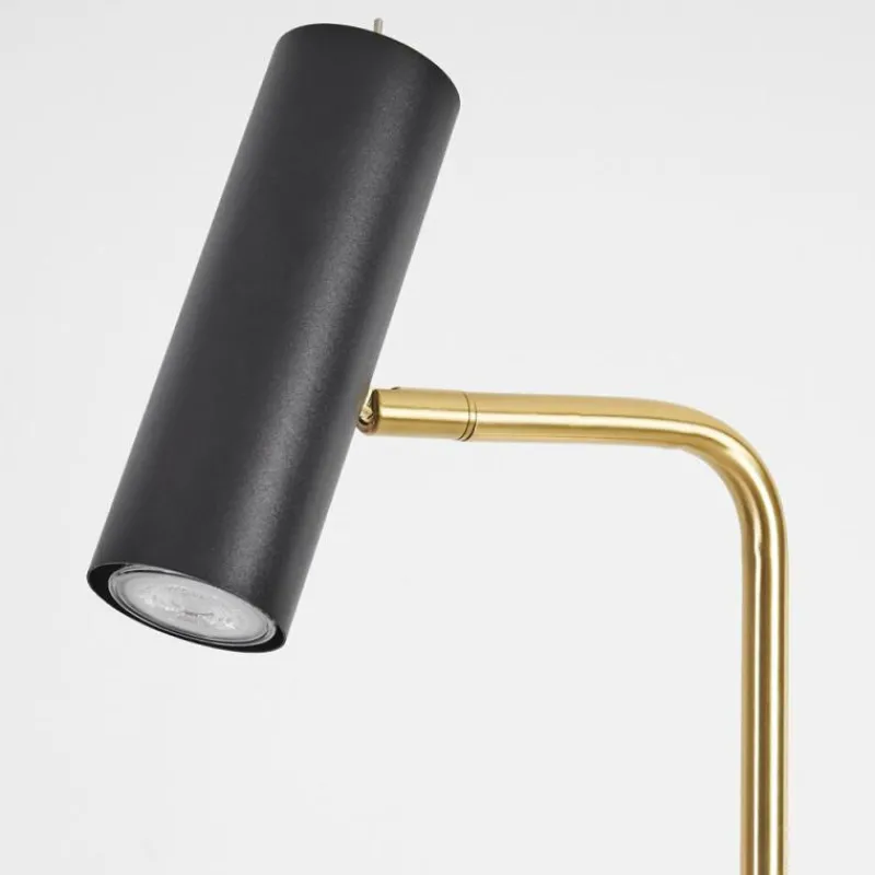 hofstein Lampadaire Zuoz Laiton, Noir, 1 lumière* Lampadaires Et Lampes Sur Pied