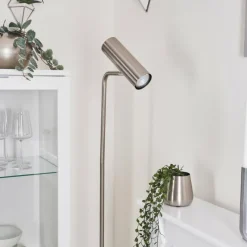 hofstein Lampadaire Zuoz Nickel mat, 1 lumière