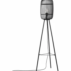 Luminaires Rustiques-Luminaires Brilliant Lampadaires Brilliant WOODROW Bois foncé, Noir, 1 lumière