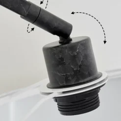 hofstein Lampe à arc Sagu Gris, Noir, 1 lumière