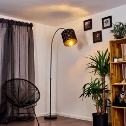 Lampes En Tissu-hofstein Lampe à arc Arnoya Noir, 1 lumière