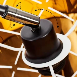 Lampes En Tissu-hofstein Lampe à arc Arnoya Noir, 1 lumière