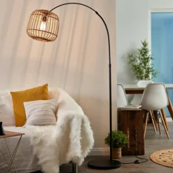 Luminaires Rustiques-Luminaires Brilliant Lampe à arc Brilliant Nikka Noir, 1 lumière