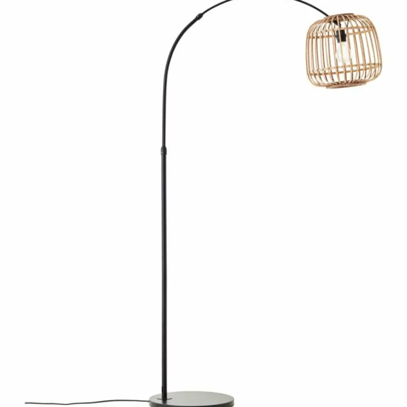 Luminaires Rustiques-Luminaires Brilliant Lampe à arc Brilliant Nikka Noir, 1 lumière