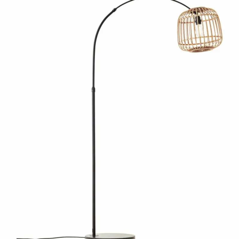 Luminaires Rustiques-Luminaires Brilliant Lampe à arc Brilliant Nikka Noir, 1 lumière