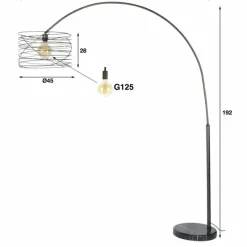 Lampes Industrielles-hofstein Lampe à arc Laghalerveen Anthracite, 1 lumière