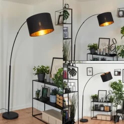 Lampes En Tissu-hofstein Lampe à arc Sayou Noir, 1 lumière