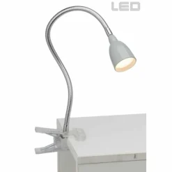 Luminaires Brilliant Lampe à clip Brilliant Anthony LED Titane, 1 lumière* Éclairage Led