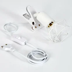 Lampes Industrielles-hofstein lampe â clipper Baripada Blanc, 1 lumière