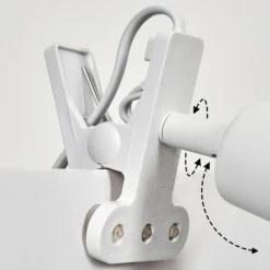 Lampes Industrielles-hofstein lampe â clipper Baripada Blanc, 1 lumière