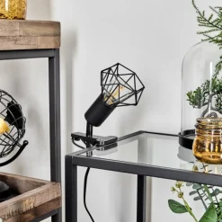 Lampes Industrielles-hofstein lampe â clipper Baripada Noir, 1 lumière