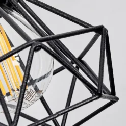 Lampes Industrielles-hofstein lampe â clipper Baripada Noir, 1 lumière