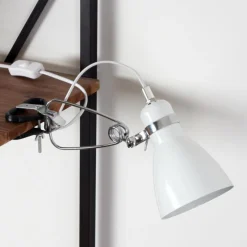 Lampes Industrielles-hofstein lampe â clipper Brienz Chrome, 1 lumière