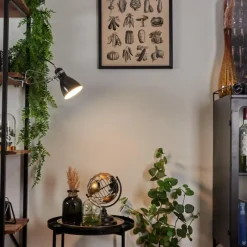 hofstein lampe â clipper Brienz Chrome, Noir, 1 lumière