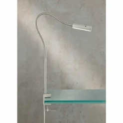 Luminaires Fischer & Honsel lampe â clipper Fischer & Honsel Raik LED Nickel mat, 1 lumière, Détecteur de mouvement* Éclairage Led