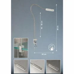 Luminaires Fischer & Honsel lampe â clipper Fischer & Honsel Raik LED Nickel mat, 1 lumière, Détecteur de mouvement* Éclairage Led