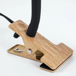 Luminaires Scandinaves-hofstein lampe â clipper Javel Brun, Couleur bois, Noir, 1 lumière