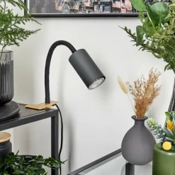 Luminaires Scandinaves-hofstein lampe â clipper Javel Brun, Couleur bois, Noir, 1 lumière