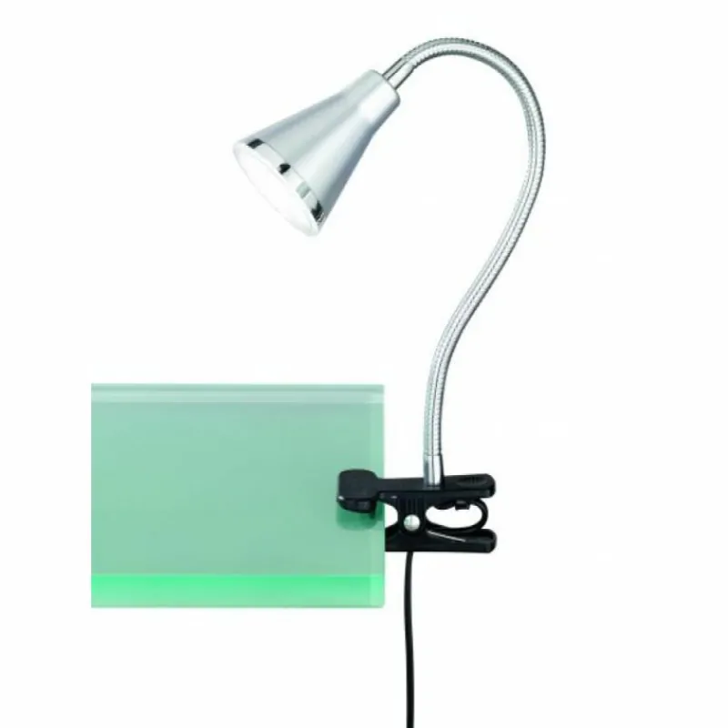 Luminaires Reality Lampe à clipper Reality ARRAS LED Titane, 1 lumière* Lampes À Poser