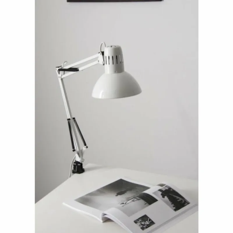 Luminaires Brilliant Lampe à pince Brilliant Hobby Blanc, 1 lumière* Lampes À Poser