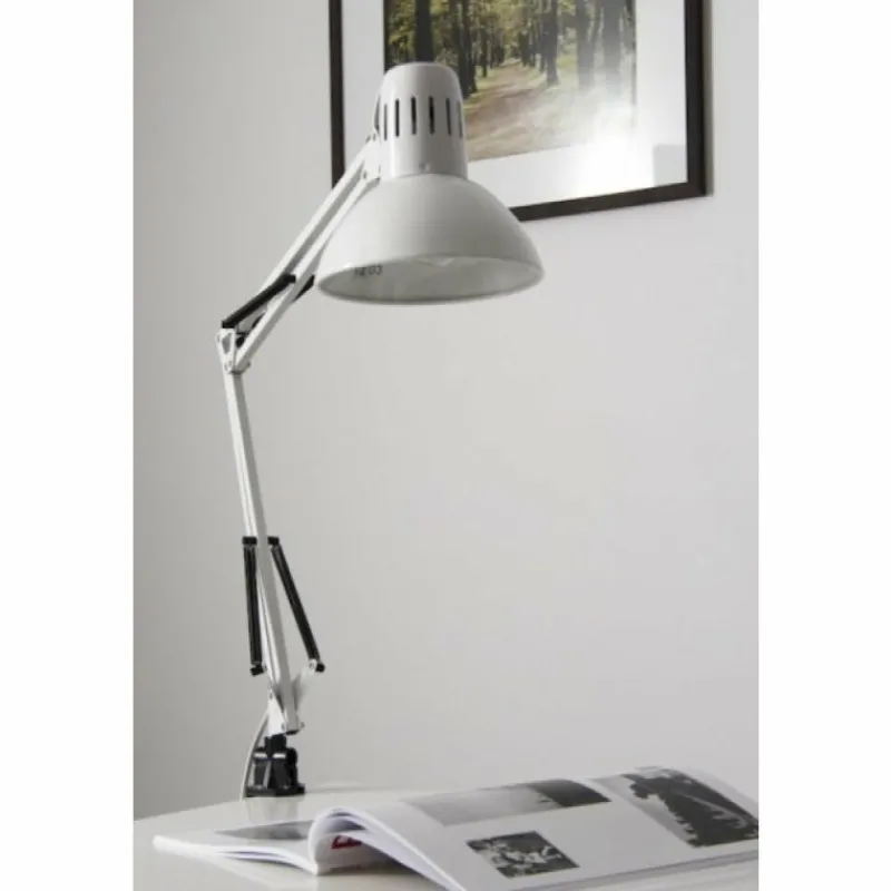 Luminaires Brilliant Lampe à pince Brilliant Hobby Blanc, 1 lumière* Lampes À Poser